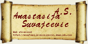 Anastasija Suvajčević vizit kartica